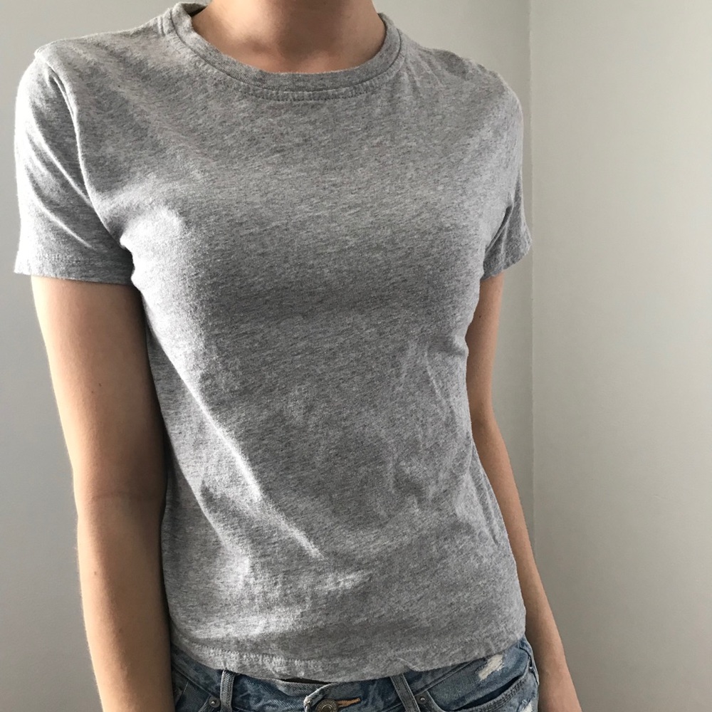 Brandy Melville Gray Short Sleeve Top